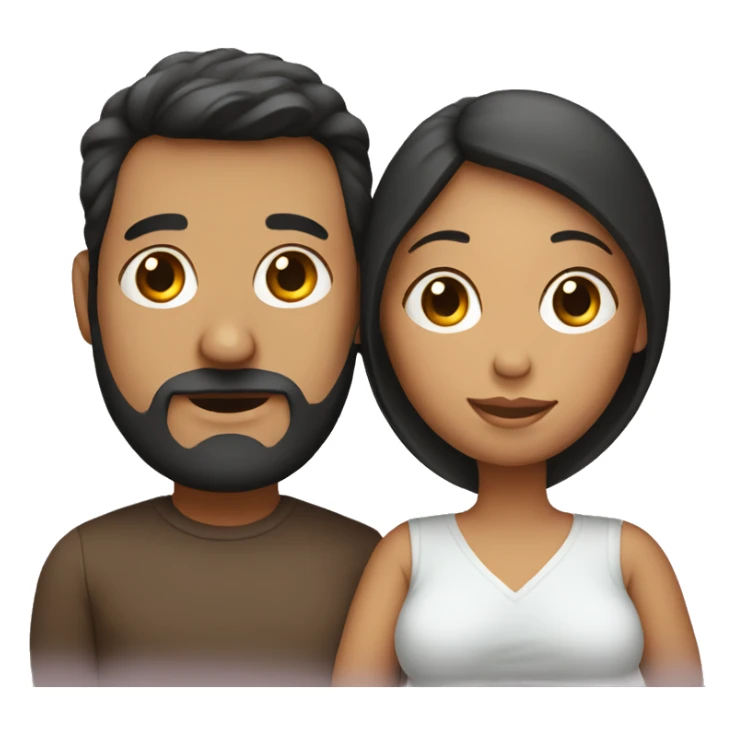 A pregnant woman with her husband  sticker