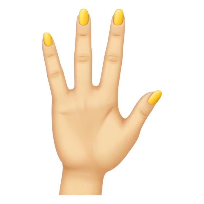 Yellow hand, showing ring finger, instead of middle finger ring finger sticker