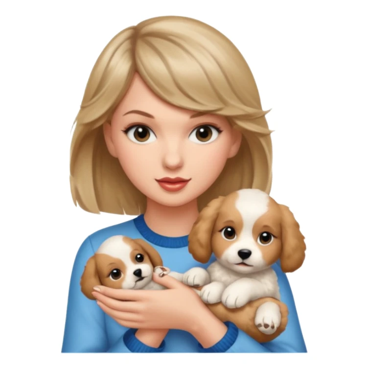taylor swift holding a puppy sticker
