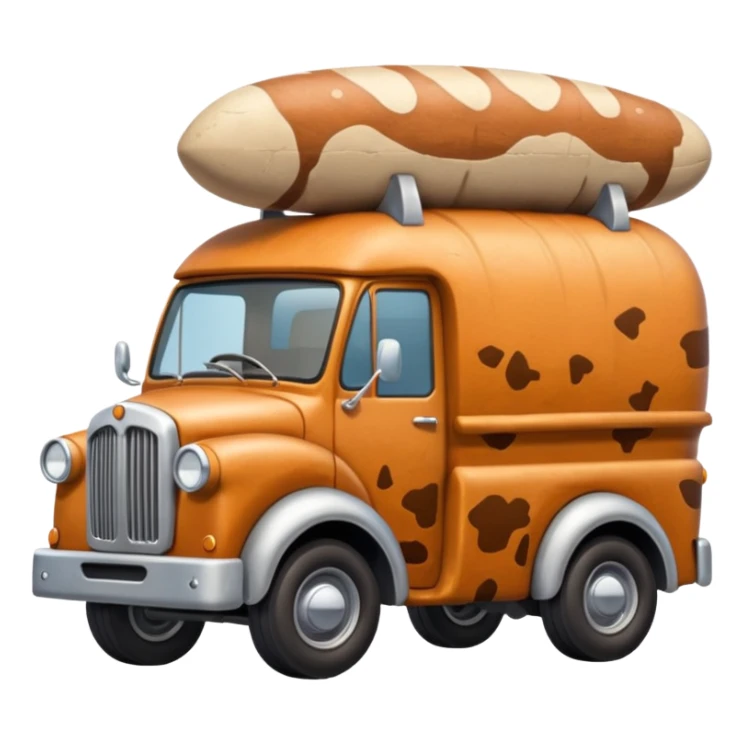Ron’s Professional antique tall rocky Flintstones moving van  sticker