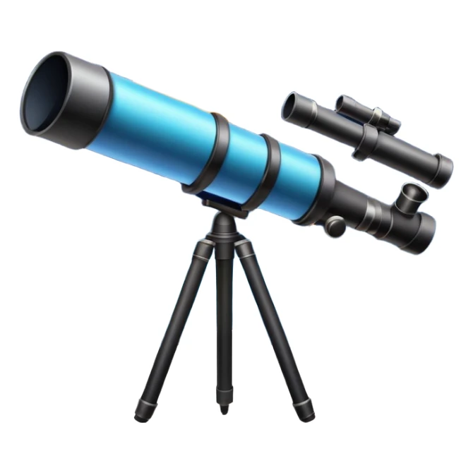 An icon featuring a telescope, stars, and a planet, symbolizing astronomy. The design includes a crescent moon, distant galaxies, and constellations, representing the study of space and celestial bodies. Transparent background highlights the exploration of the universe and cosmic phenomena. sticker