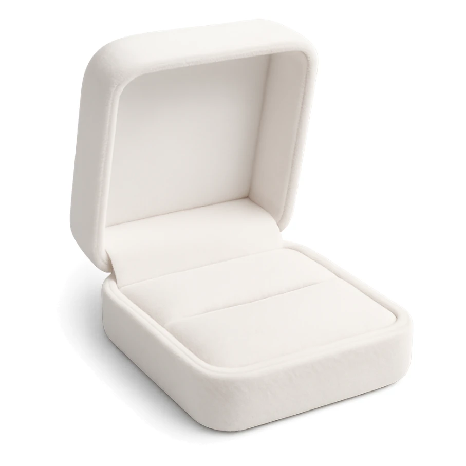 white velvet jewelry box sticker