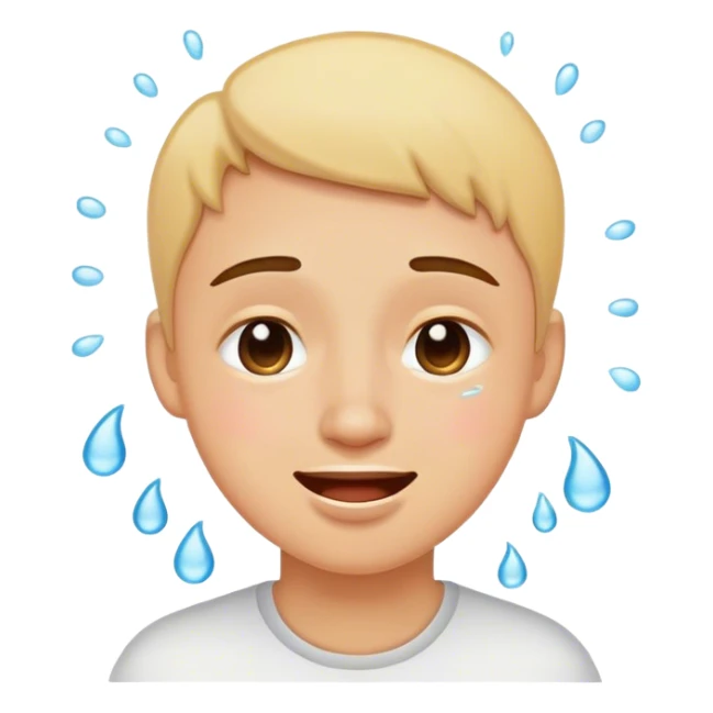 Happy face with tears and smell good smell sticker