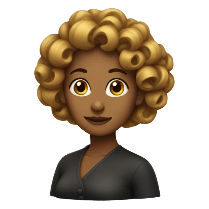 Woman with curled hair  sticker