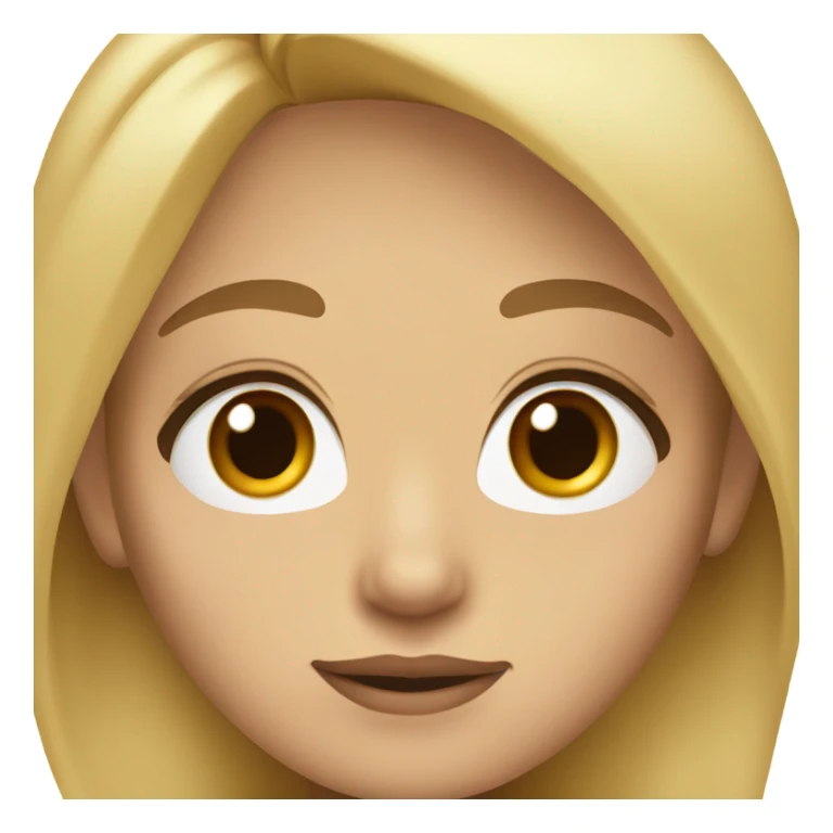 Half blond hair, big dark brown eyes, mole above the lip, light brown skin color sticker