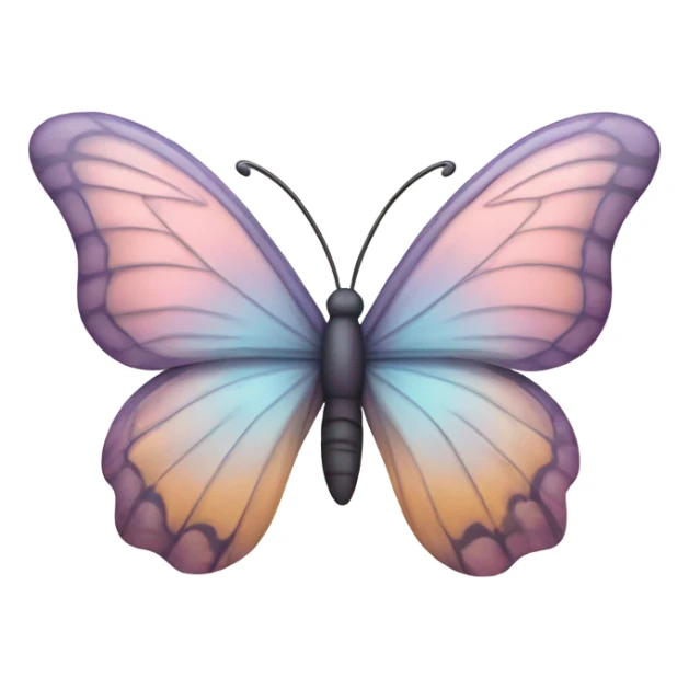butterfly but the wings have pastel clouds on it  sticker