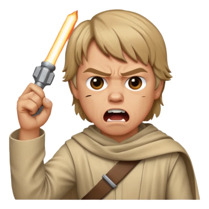 angry screaming "I hate you!" luke tatoine farmboy sticker