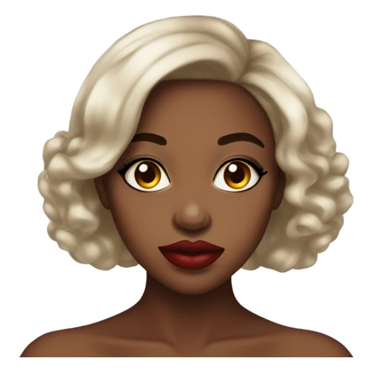 stunning nigerian woman big shiny lips sticker