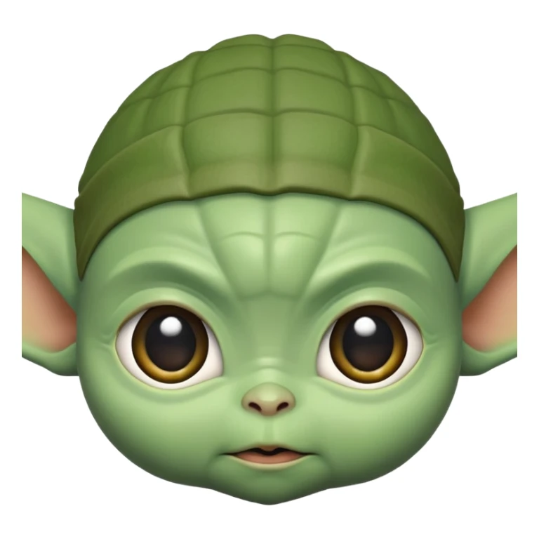 Head of baby Yoda sticker