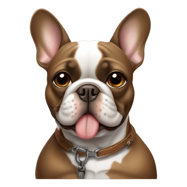 French Bulldog in Brown with chewing gun sticker