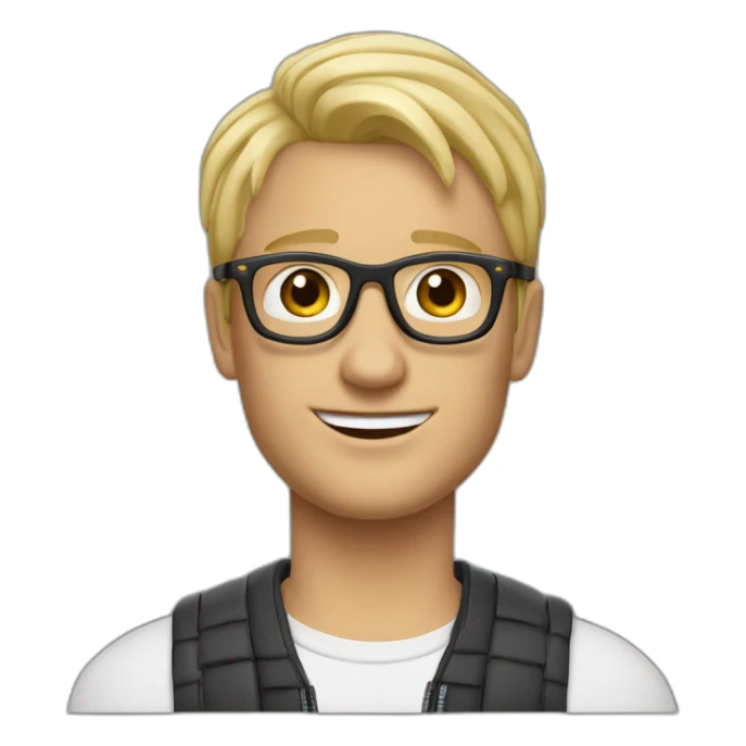 Étienne Martin lyst short blond hair glasses sticker