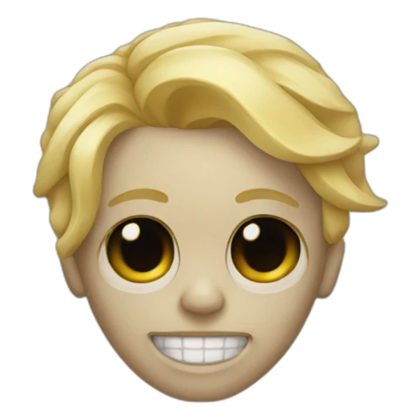 Skull with blonde hair sticker