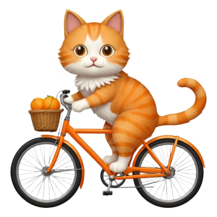 Eine Katze auf einem Fahrrad sticker