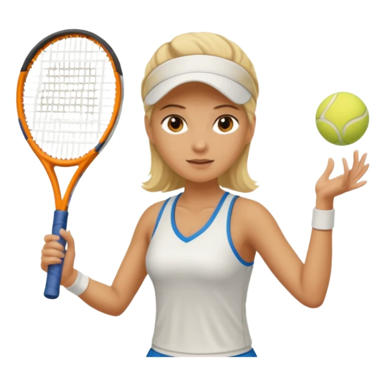 blonde woman playing tennis sticker