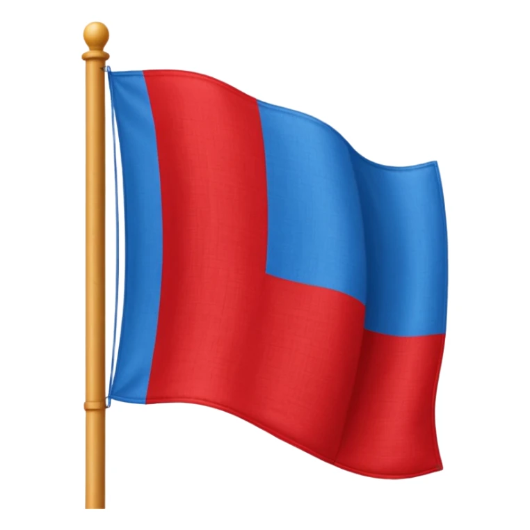 Un emoji drapeau avec un moitié bleu en haut  sticker