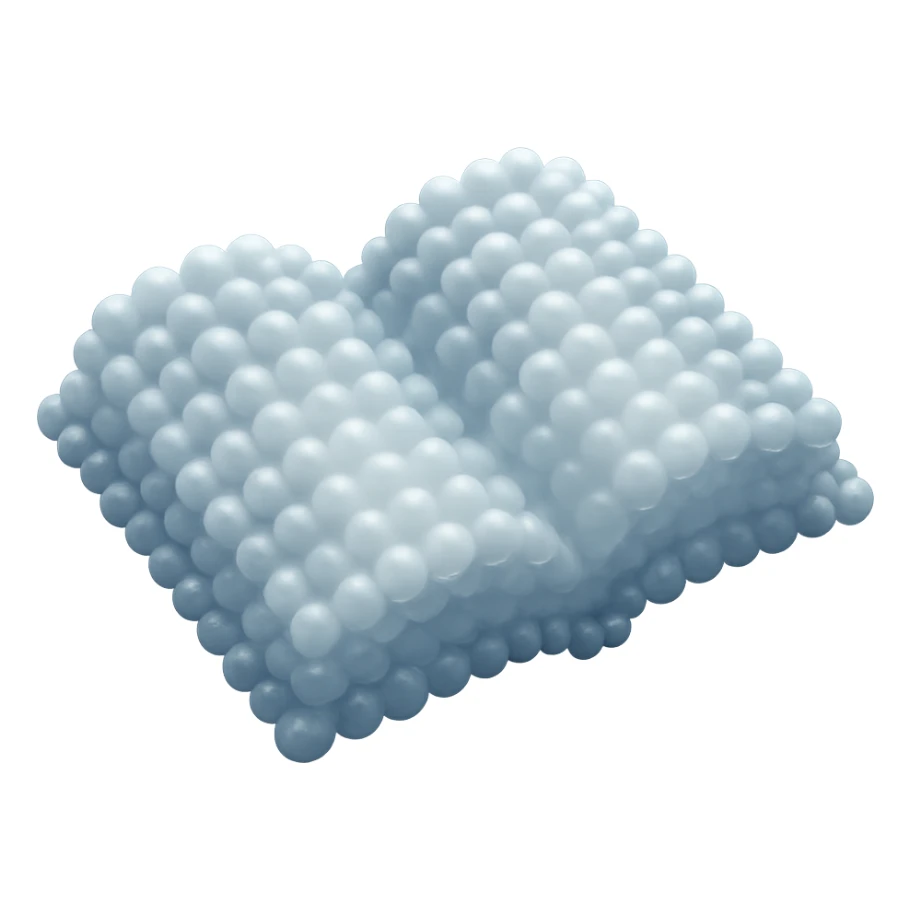 thick open book viewed from above, made entirely of small very bright white fluffy convex clouds, matte glass style, emphasis on volume and airiness, no background sticker