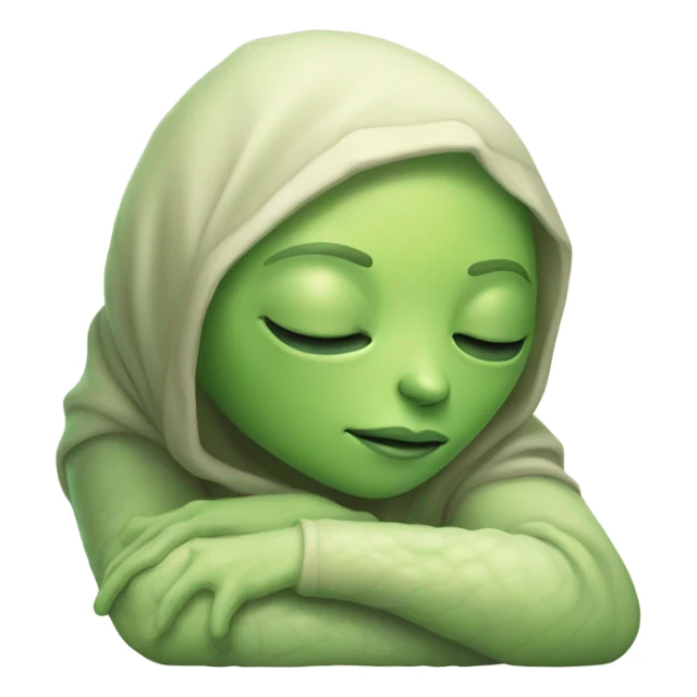 a Reptilian alien woman, full body, sleeping sticker