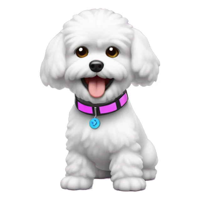 Bichon freise con audifonos bailando sticker