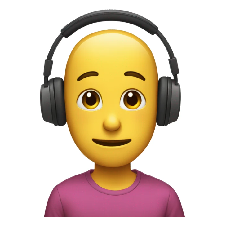 Head nodding yes with headphones sticker