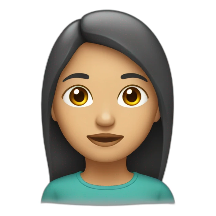 mujer morocha, de pelo largo y anteojos sticker