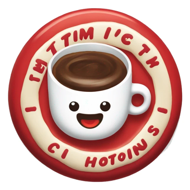 “Tim Hortons store with a red and white color scheme, featuring the classic Tim Hortons logo, a warm and welcoming design that represents a popular coffee and donut shop.” sticker