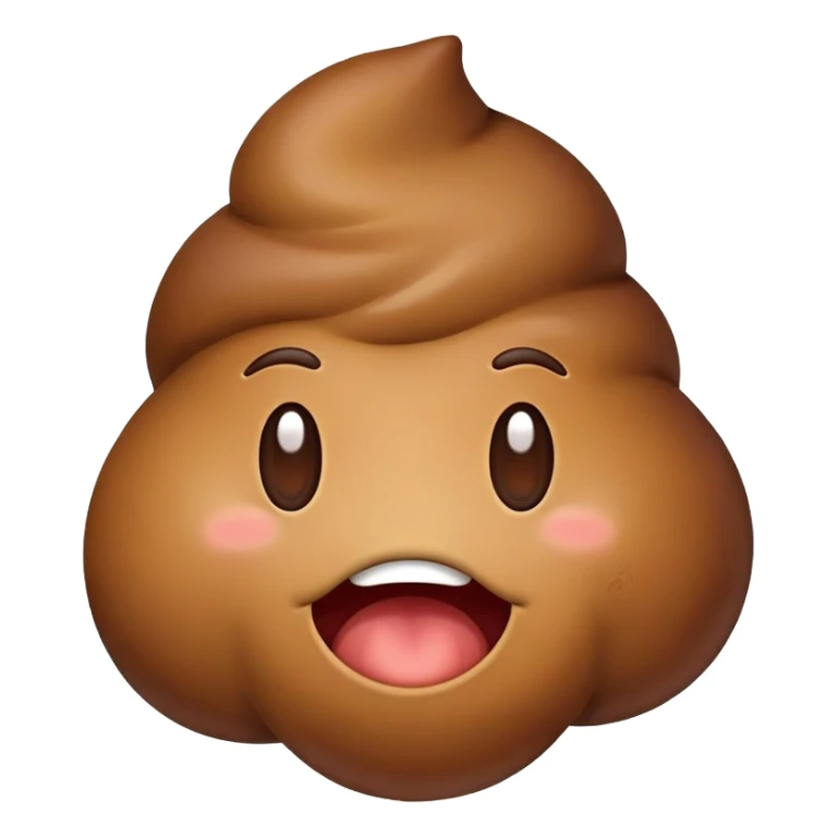 Poop emoji farting sticker