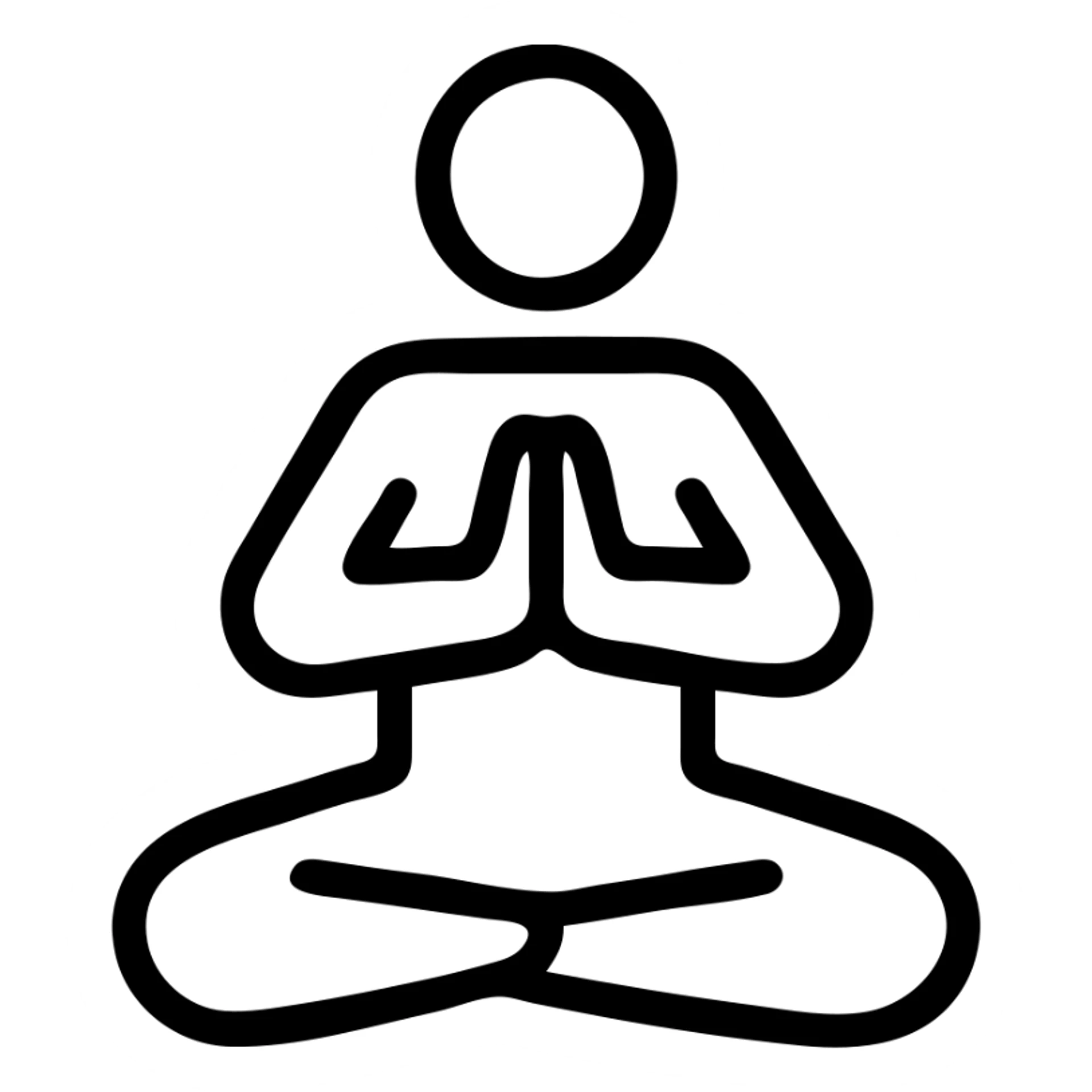 icon on the theme of yoga namaste classes.  sticker