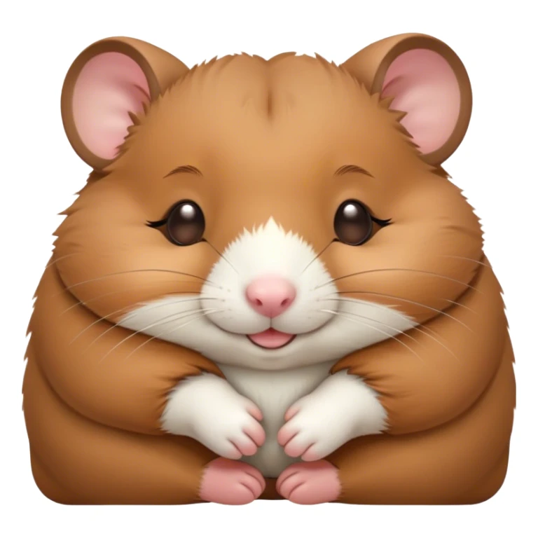 Meme-Worthy Cute Sleeping Brown Hamster Portrait Emoji, Head resting peacefully with a contented smile, showcasing a delightfully compact build and a luxuriously soft rich brown coat, eyes shut in a serene nap, Simplified yet hilariously adorable features, highly detailed, glowing with a soft, drowsy light, high shine, relaxed and utterly lovable, stylized with an air of playful laziness, bright and heartwarming, soft glowing outline, capturing the essence of a comically sleepy hamster, so meme-worthy it feels like it could instantly become the next viral sensation of adorable slumber! sticker