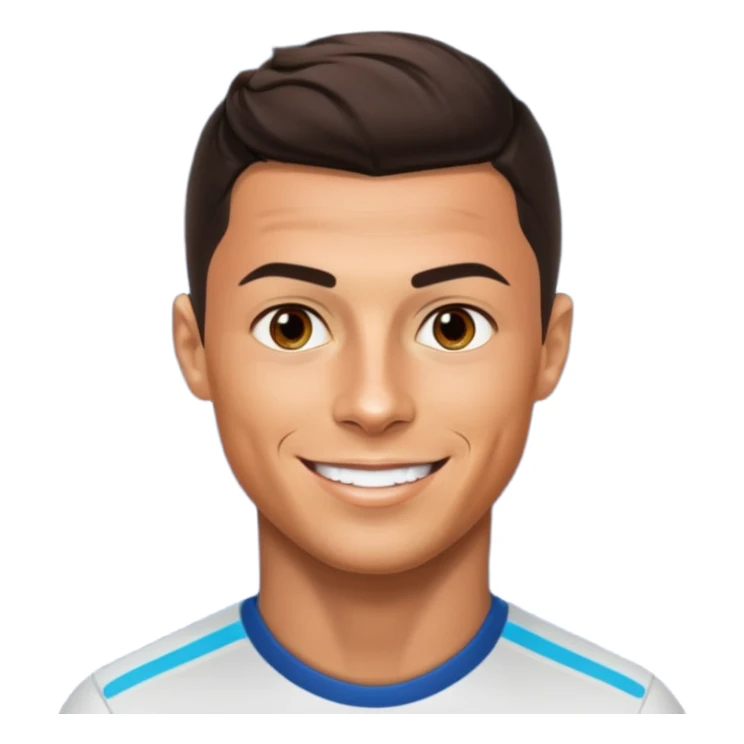 Cristiano Ronaldo smiling with stars in his eyes sticker