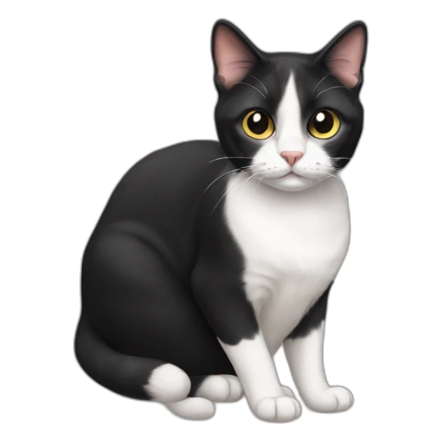 short hair american tuxedo cat sticker