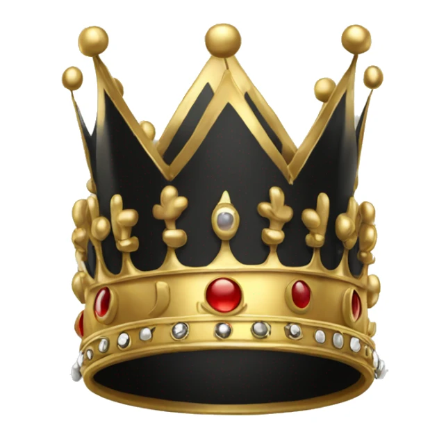 king crown with black detailing and with transparant desi sticker