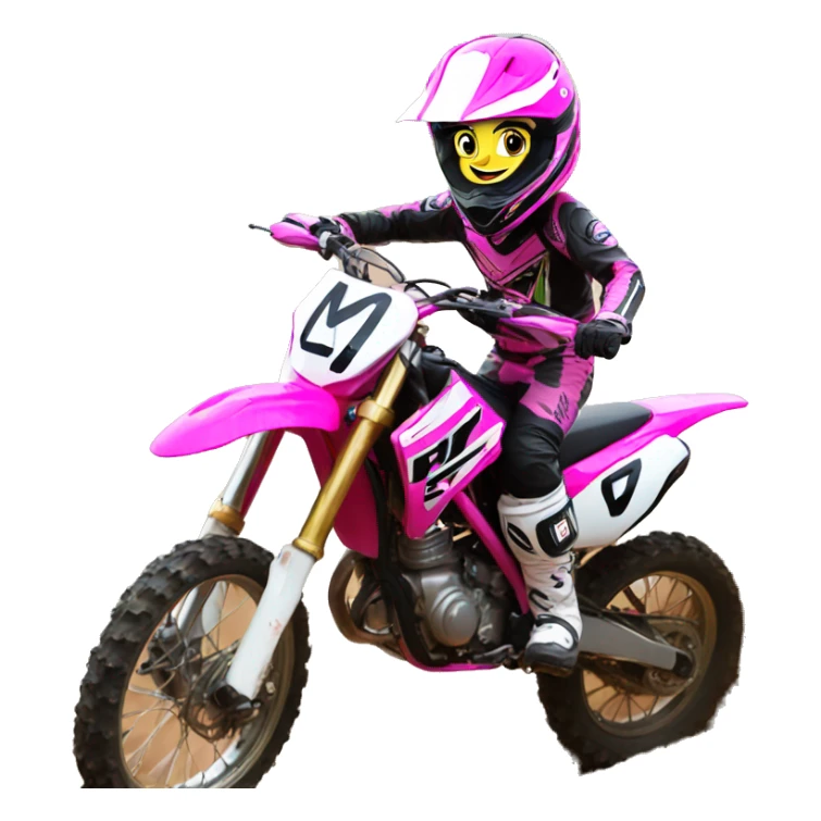 Girl moto cross pink sticker