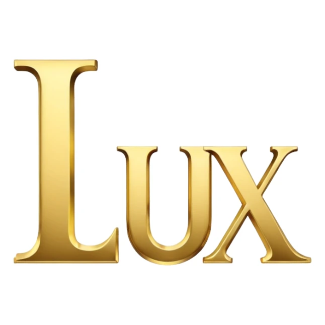 emoji of text "LUX" in times new roman font  sticker