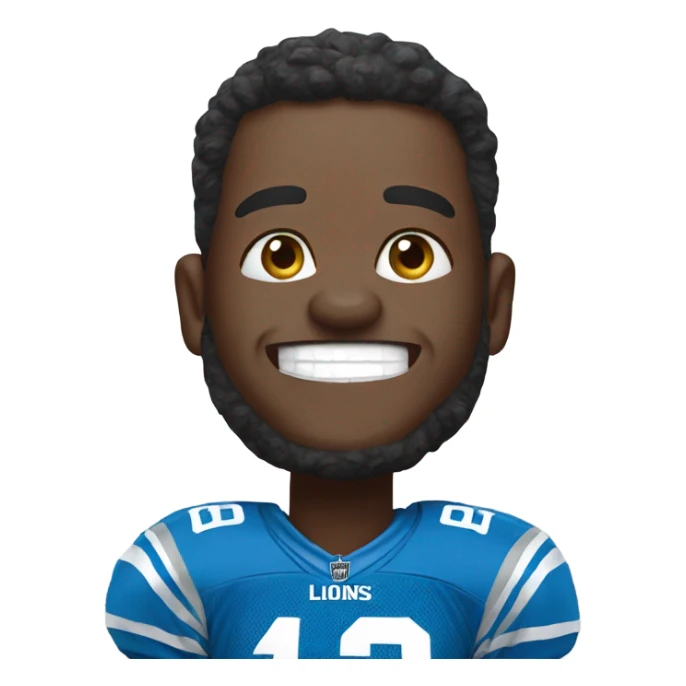 detroit lions football player, celebrating touchdown sticker