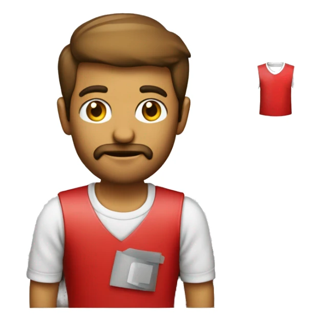 designer gráfico com computador camisa vermelha vi sticker