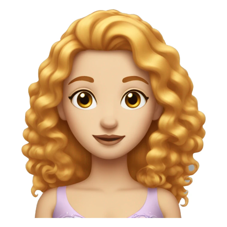 A Princess with ginger, golden hair and Beautiful lashes  sticker