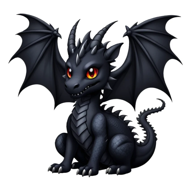 Gothic Badass Edgy Dark Mysterious Mystical Dragon-Beast-Fursona sticker