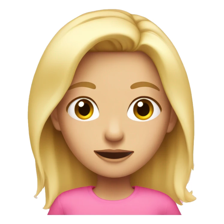 Blonde girl in the pink bad sticker