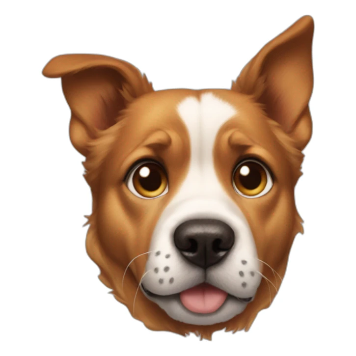 a dog with the face of robert downey jr sticker