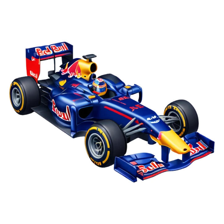 Crea un emoji de carro de red bull f1 sticker