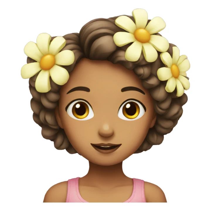 Girl flower sticker