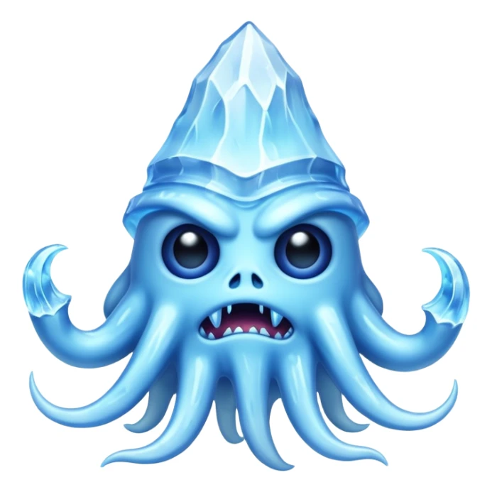 an eldritch ice monster, monster made of ice sticker