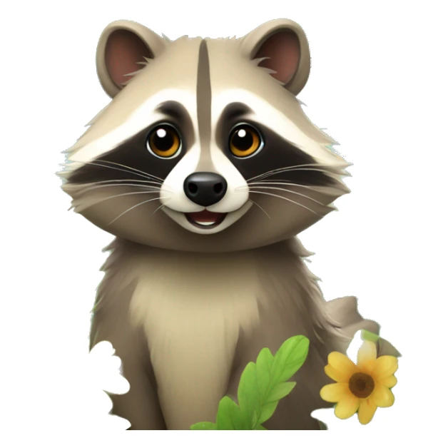 RACCOON DOG IN SUMMER sticker