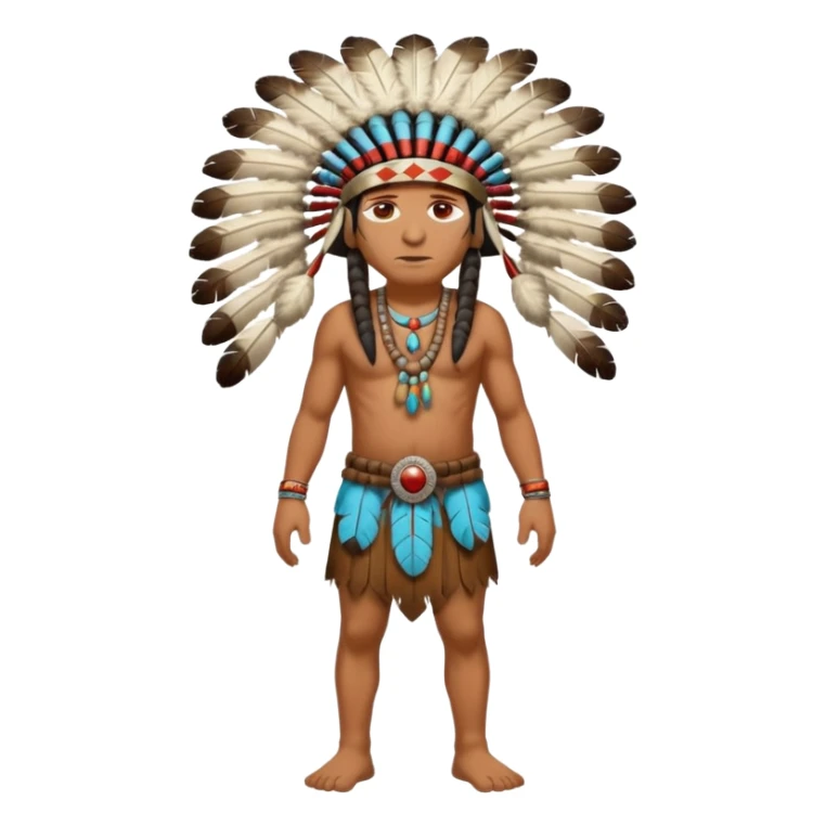 The full body of A native American Indian chief from the 1800s sticker