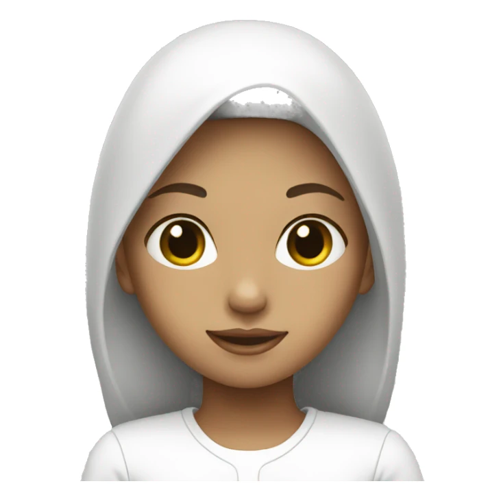 Girl dressed in white sticker