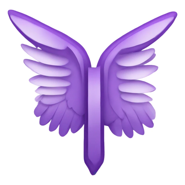 Purple letter s with wings sticker