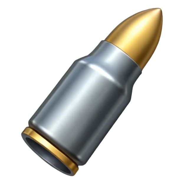 a single bullet sligly ratated to the right side sticker