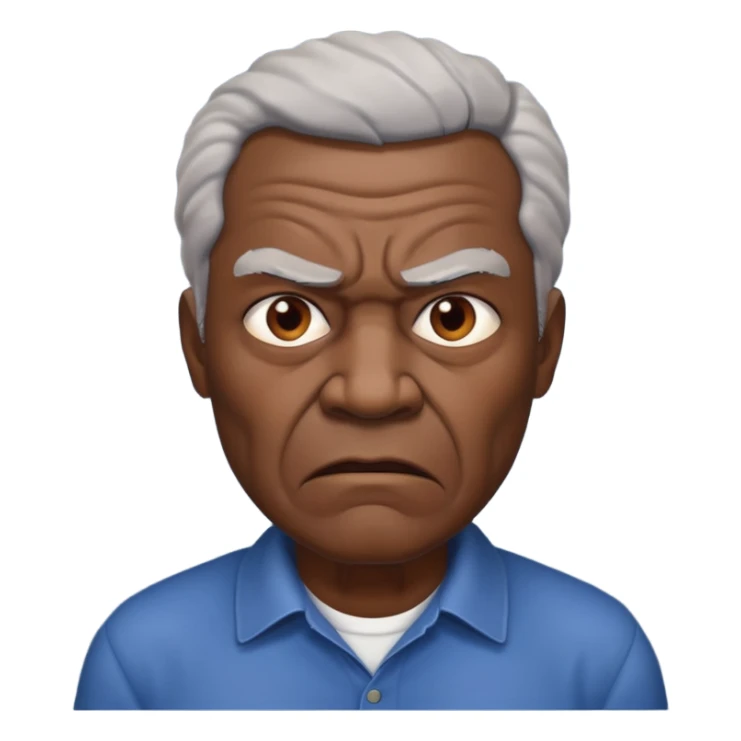 Older black angry  vulture looking to front sticker