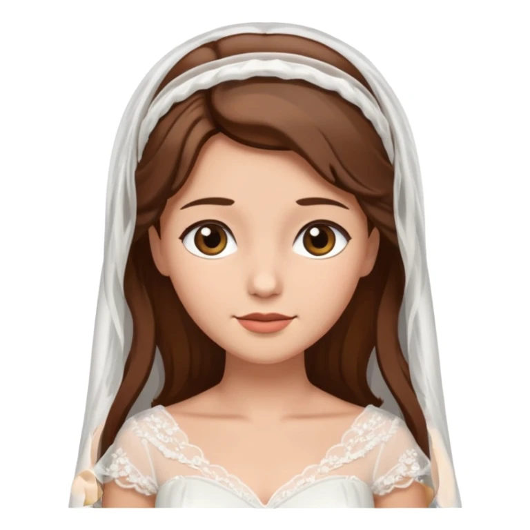 Blonde skin bride with brown hair sticker
