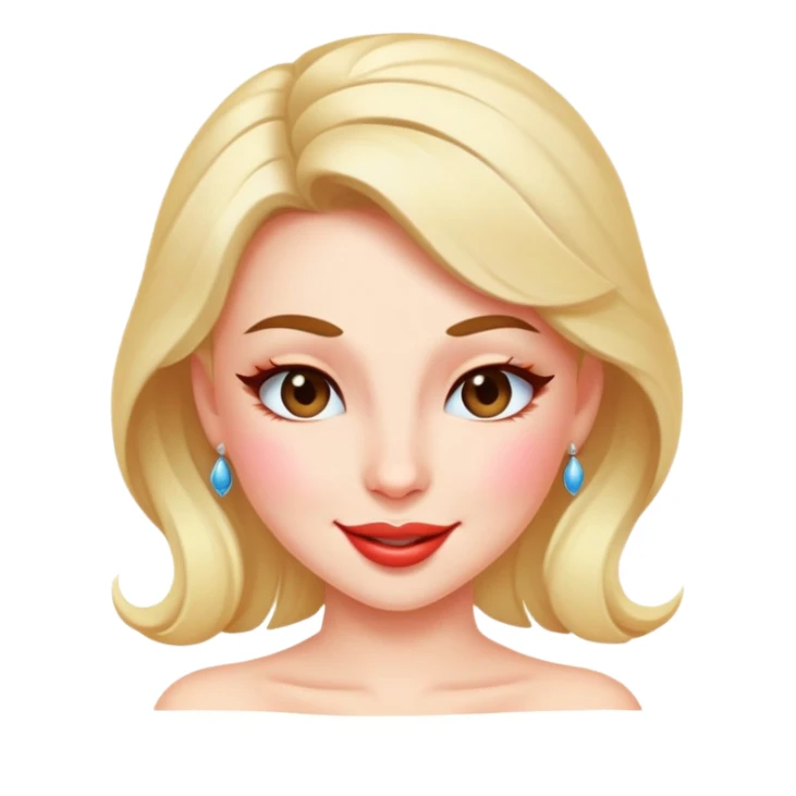 coquette girl winking and blushing sticker